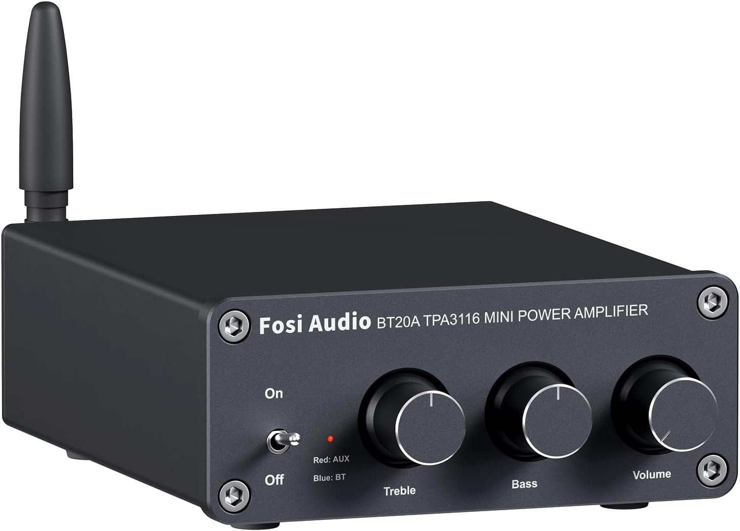 Fosi Audio BT20A Bluetooth Stereo Amplifier, 2 Channel Home Audio Component Amplifiers for Passive Speakers, Mini Class D Amp Receiver 200W for Indoor/Outdoor/Garage/Ceiling/Bookshelf Speaker - Image 2
