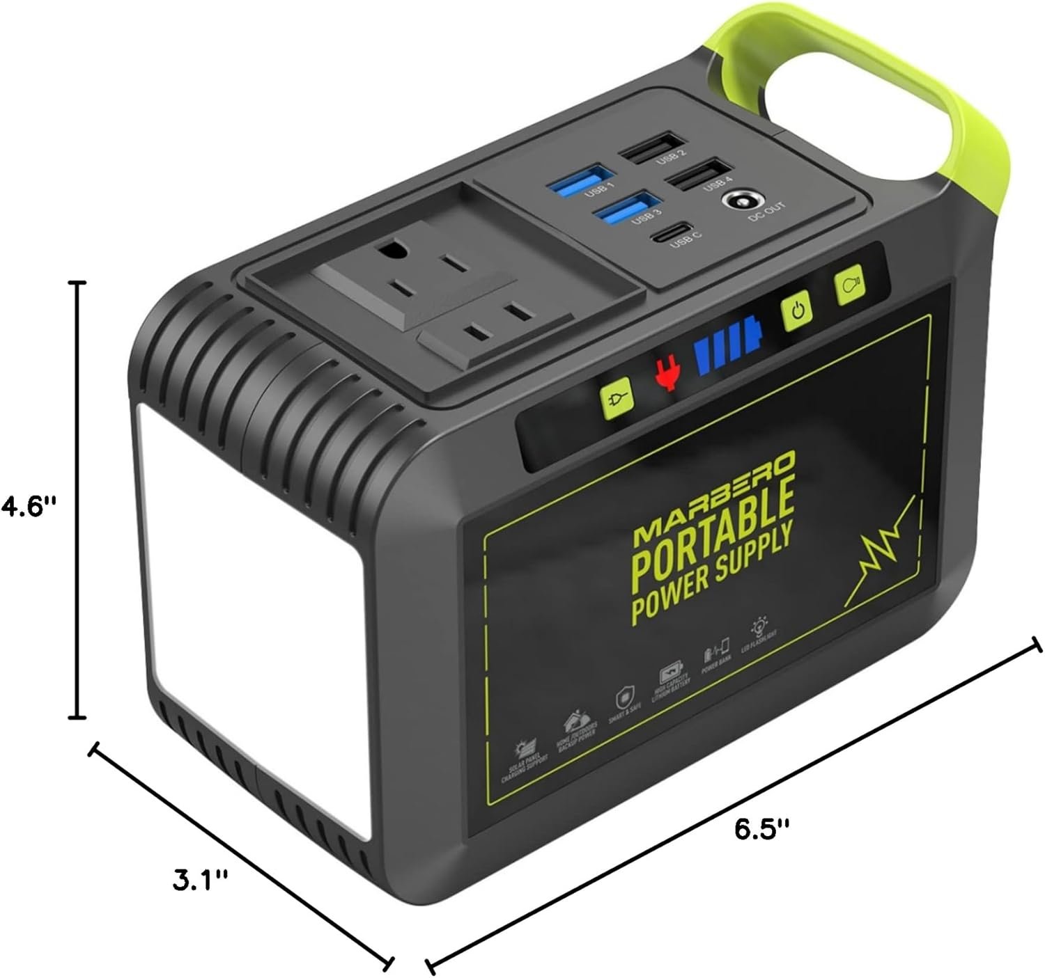 MARBERO Portable Power Station 88Wh Camping Lithium Battery Solar Generator Fast Charging with AC Outlet 120W Peak Power Bank(Solar Panel Optional) for Home Backup Outdoor Emergency RV Van Hunting - Image 10