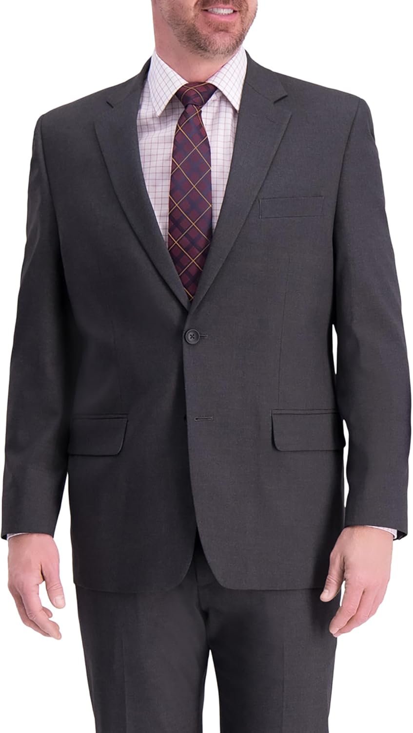 Haggar Men's JMH Premium Stretch Classic Fit Solid Color Suit Separates - Pants and Jackets - Image 3