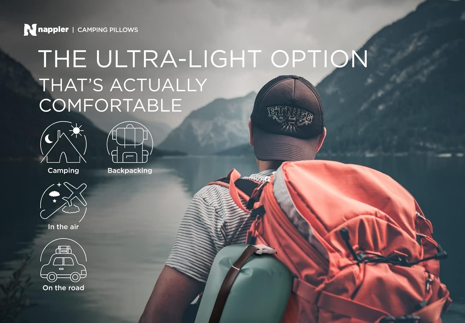 Small Shredded Memory Foam Pillow for Travel and Camping - Compressible Medium Firm Bed Pillow, Contoured Support, Breathable Cover, Machine Washable, Ideal Backpacking, Airplane and Car - Image 6