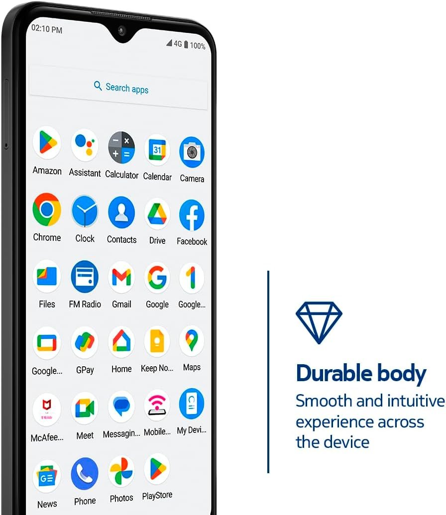 Nokia C210 | T-Mobile, AT&T, Cricket | Android 13 | Unlocked Smartphone | All Day Battery | US Version | 3/32GB | 6.3-Inch Screen | 13MP Dual Camera | Charcoal - Image 3