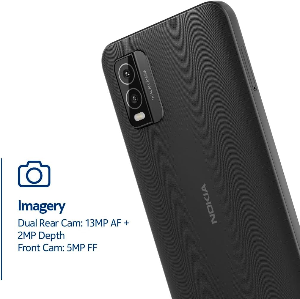 Nokia C210 | T-Mobile, AT&T, Cricket | Android 13 | Unlocked Smartphone | All Day Battery | US Version | 3/32GB | 6.3-Inch Screen | 13MP Dual Camera | Charcoal - Image 5