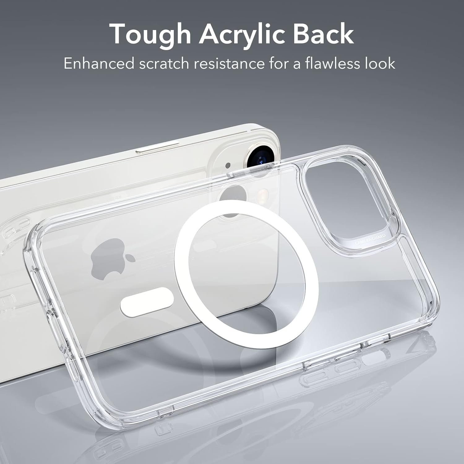 ESR Case for iPhone 13 and iPhone 14 Case, Compatible with MagSafe, Classic Hybrid Magnetic Mobile Phone Case with HaloLock, Military Standard Drop Protection Case, Scratch-Resistant Back, Clear - Image 7