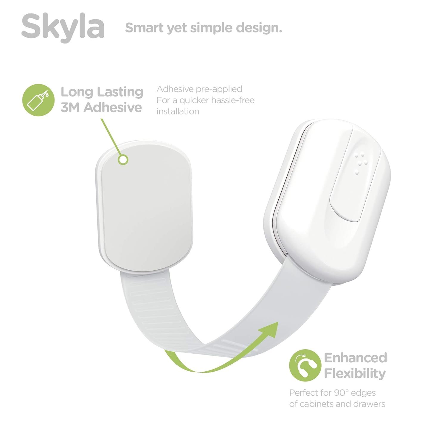 Baby Proofing Child Safety Locks (16 Pack) by Skyla Homes - The Safest, Quickest and Easiest 3M Adhesive Cabinet Latches, No Screws & Magnets, Multi-Purpose for Furniture, Kitchen, Ovens, Toilet Seats - Image 6