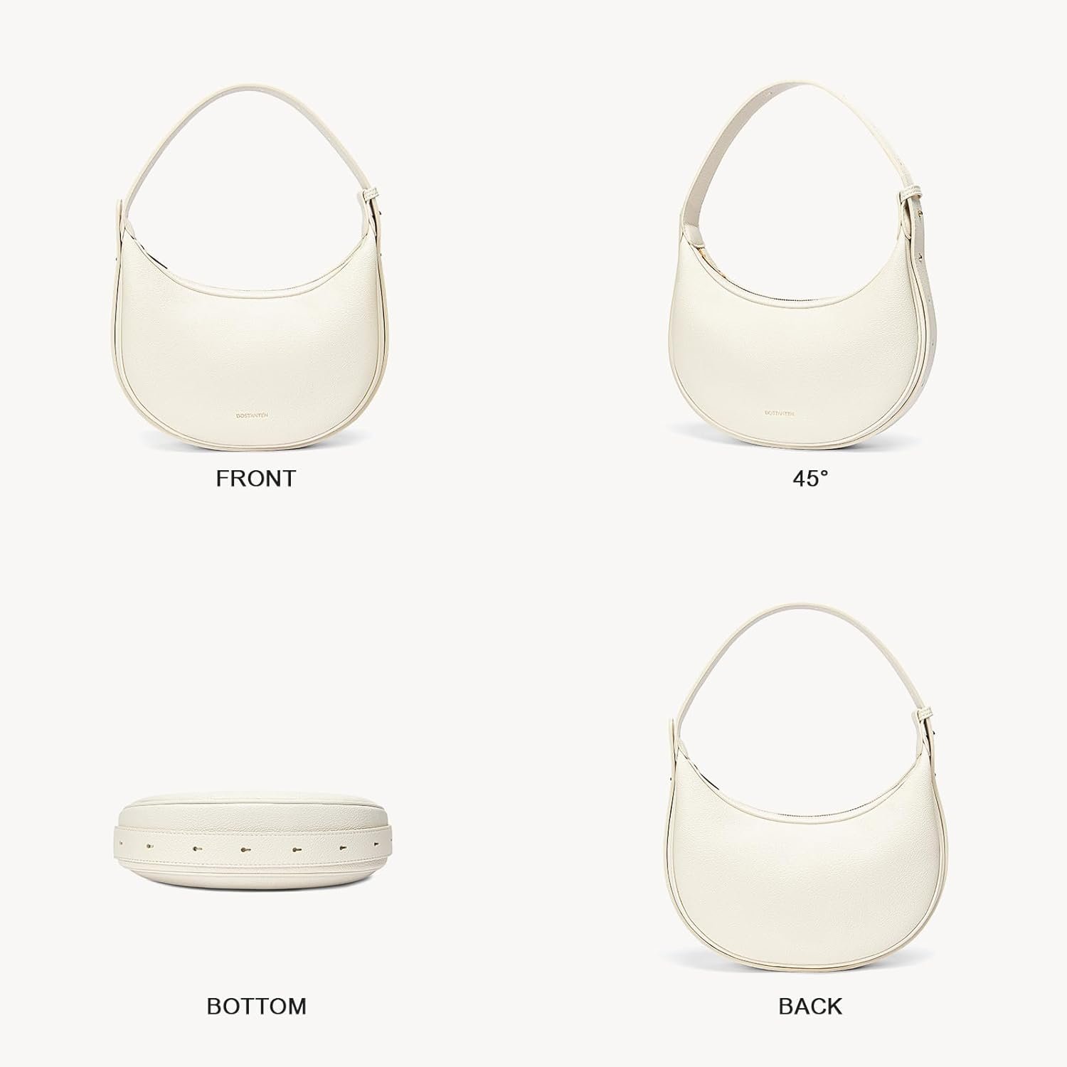 BOSTANTEN Crescent Shoulder Bag for Women Trendy Crossbody Hobo Purse Vegan Leather Clutch Handbag Adjustable Strap - Image 8