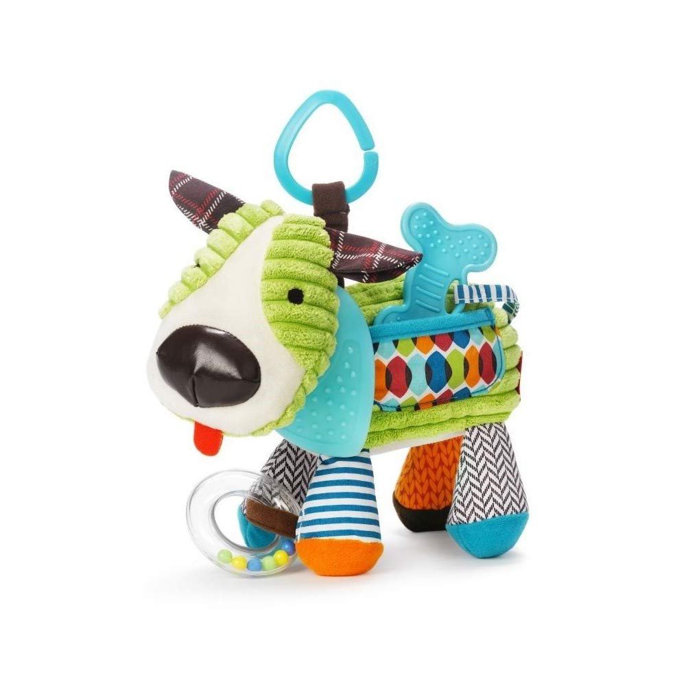 Skip Hop Bandana Buddies Baby Activity and Teething Toy with Multi-Sensory Rattle and Textures, Puppy - Image 2