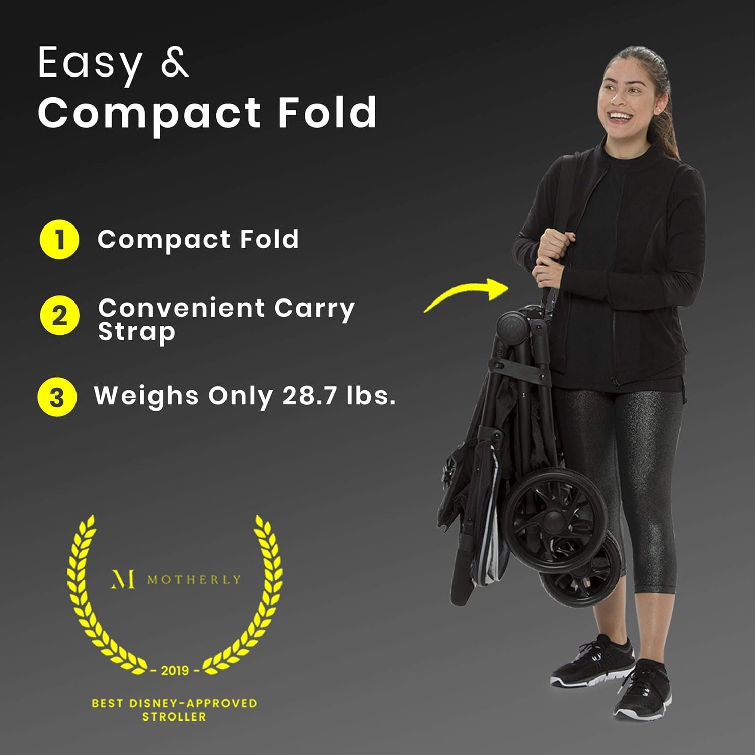 Jeep Destination Ultralight Side x Side Double Stroller, Midnight - Image 3