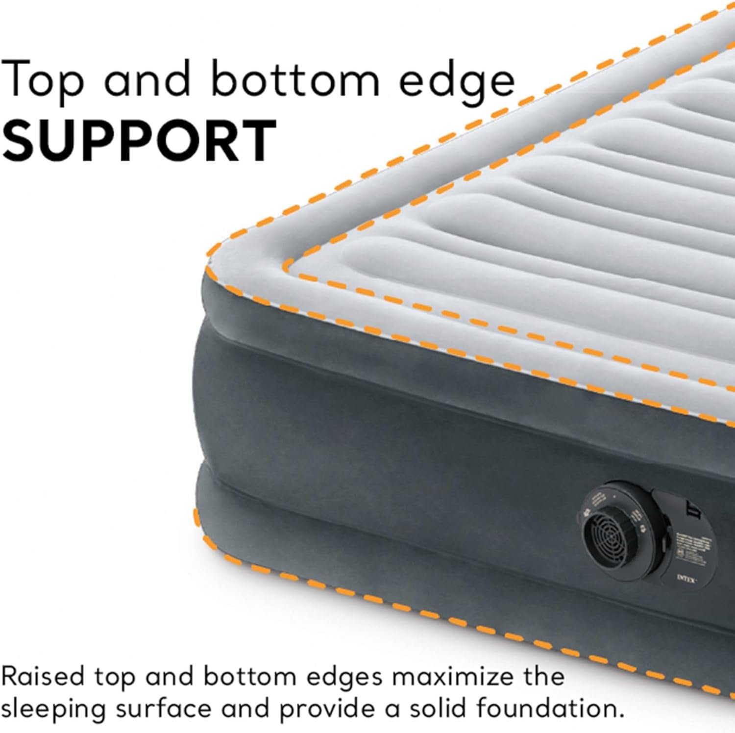 Intex Mid-Rise Air Mattress Bed with Built-in Pump, Dura-Beam Deluxe Comfort Plush, Full - Portable Luxury Travel Airbed for Adults, Camping, Guests - Image 7