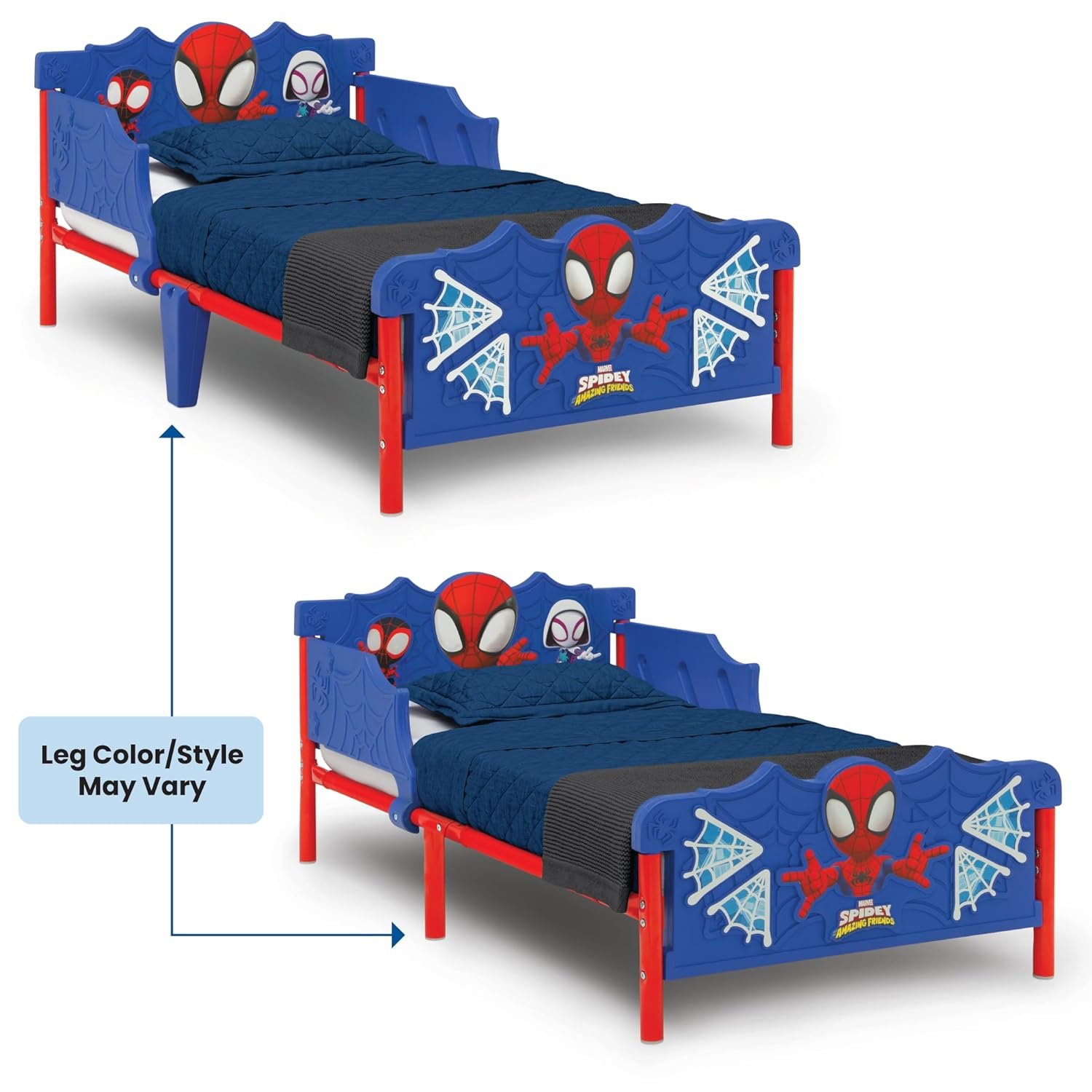 Delta Children Spidey and His Amazing Friends 3D Toddler Bed, Blue - Image 6