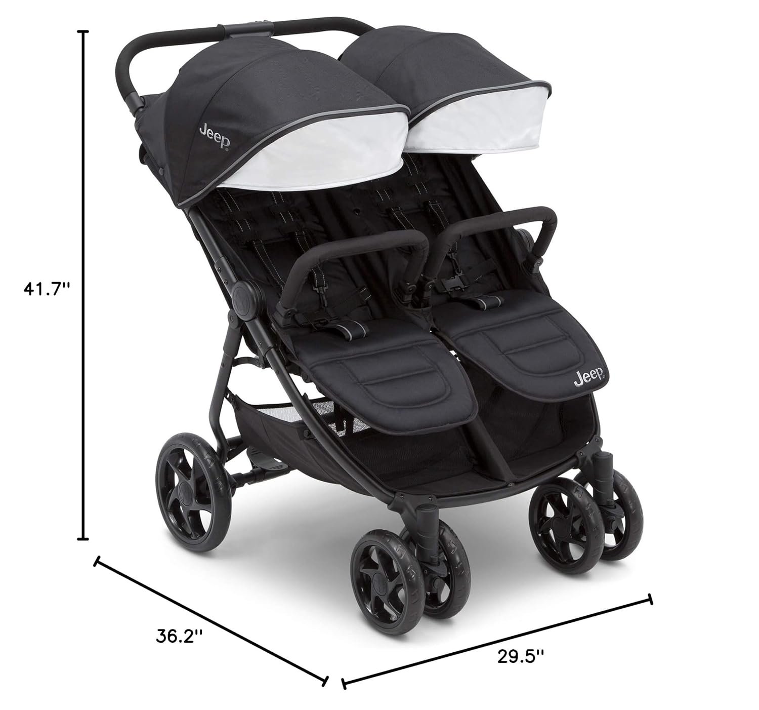 Jeep Destination Ultralight Side x Side Double Stroller, Midnight - Image 10