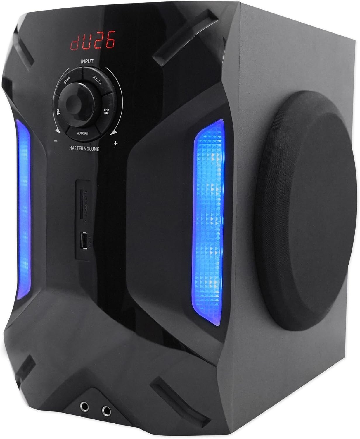 Rockville HTS56 1000W 5.1 Channel Home Theater System with 8" Subwoofer, Bluetooth, USB, Includes Remote, LED Light Effects - Perfect for Movies, Music, Karaoke - Image 7