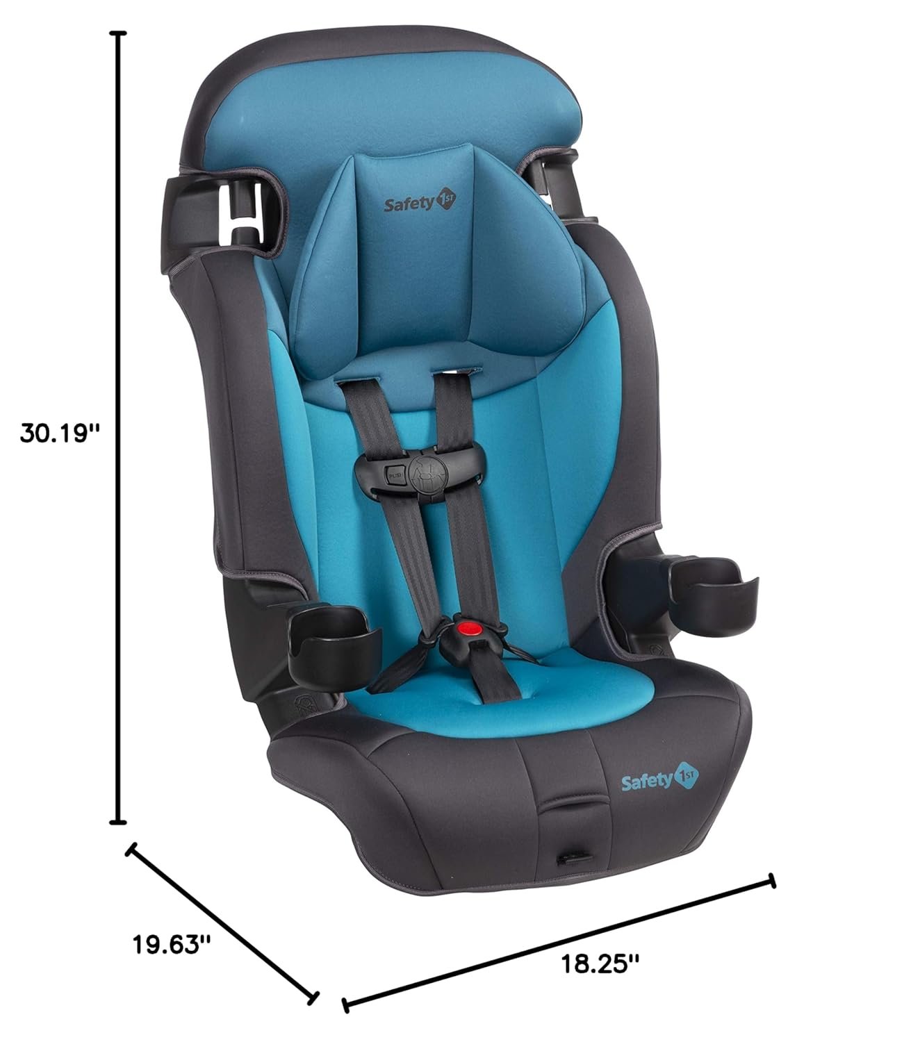 Safety 1st Grand 2-in-1 Booster Car Seat, Forward Facing Car Seat with Harness, High Back Booster Seat for Car, 30-65 Pounds and Belt-Positioning Booster, Car Seats, 40-100 Pounds, Capri Teal - Image 19
