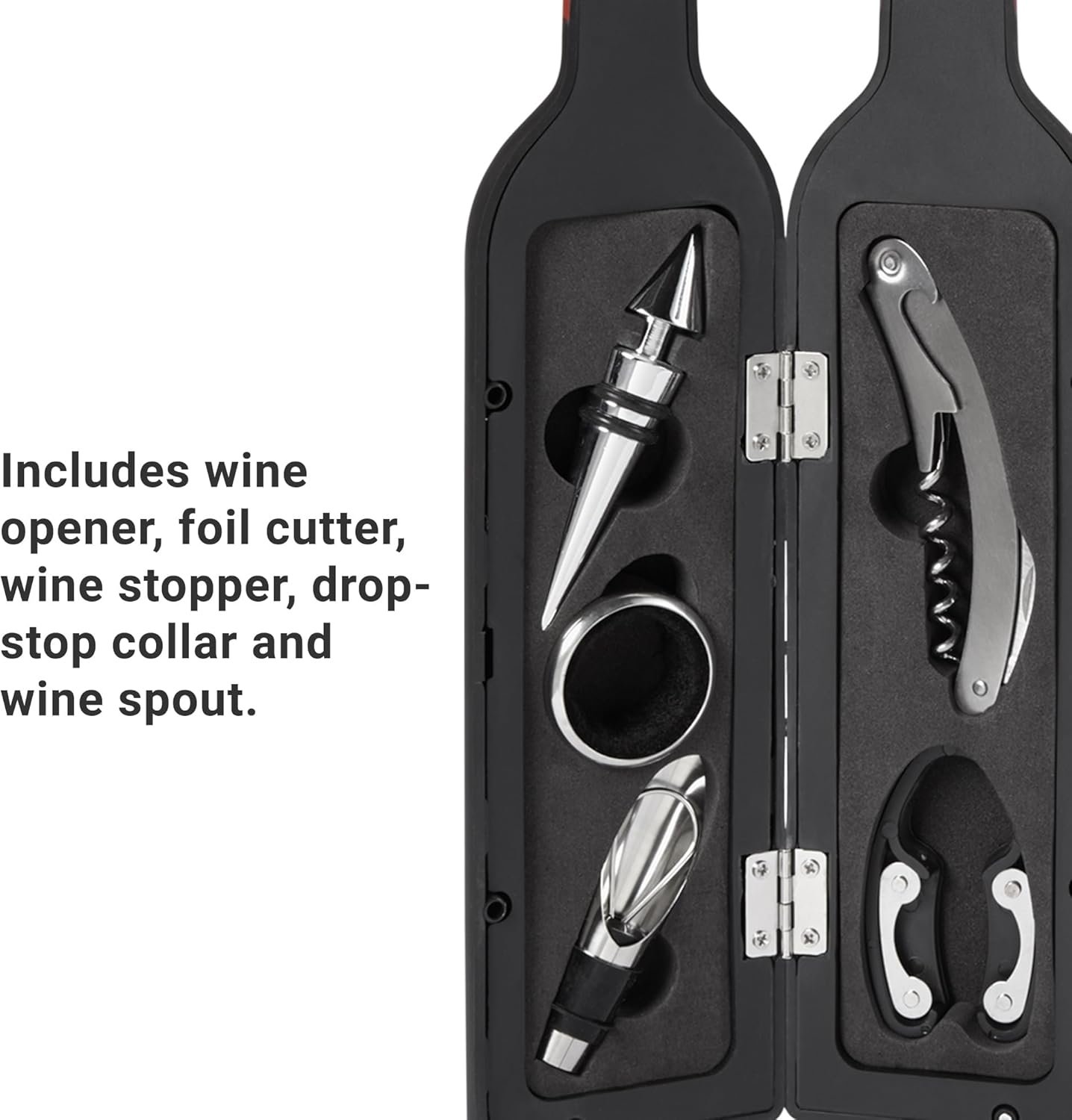 Let's Make Memories Personalized 5-Piece Wine Tool Set - Wine Bottle Opener - Bar Accessory - Image 4
