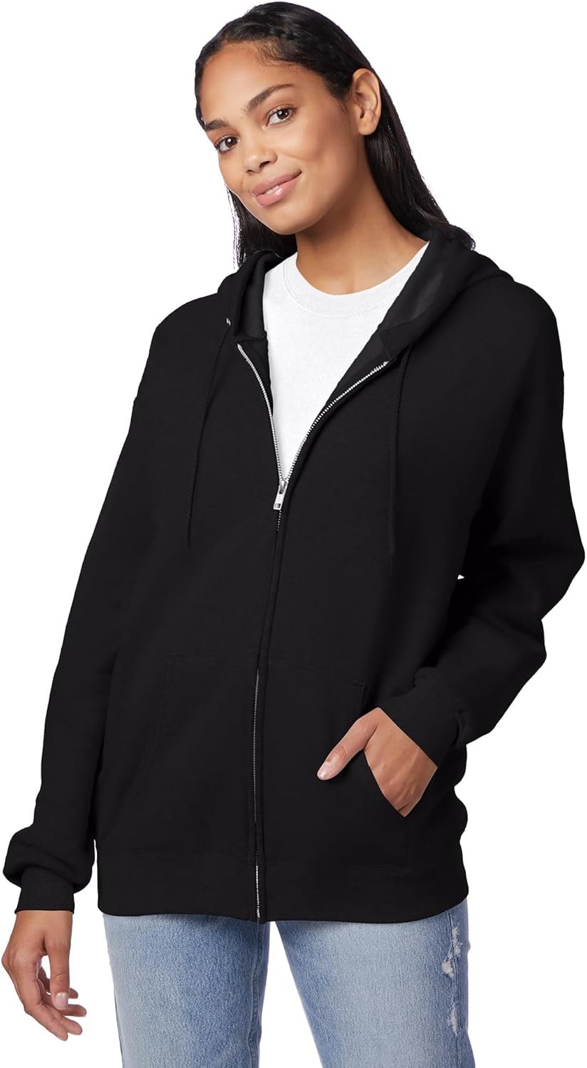 Hanes Men's EcoSmart Fleece Full-Zip Hoodie Sweatshirt - Image 3