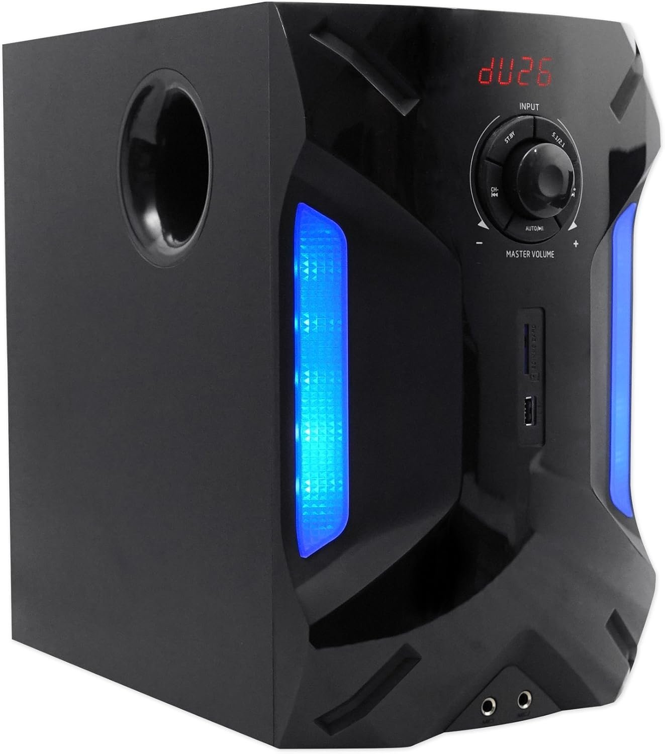 Rockville HTS56 1000W 5.1 Channel Home Theater System with 8" Subwoofer, Bluetooth, USB, Includes Remote, LED Light Effects - Perfect for Movies, Music, Karaoke - Image 6