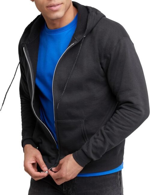 Hanes Men’s EcoSmart Fleece Full-Zip Hoodie Sweatshirt