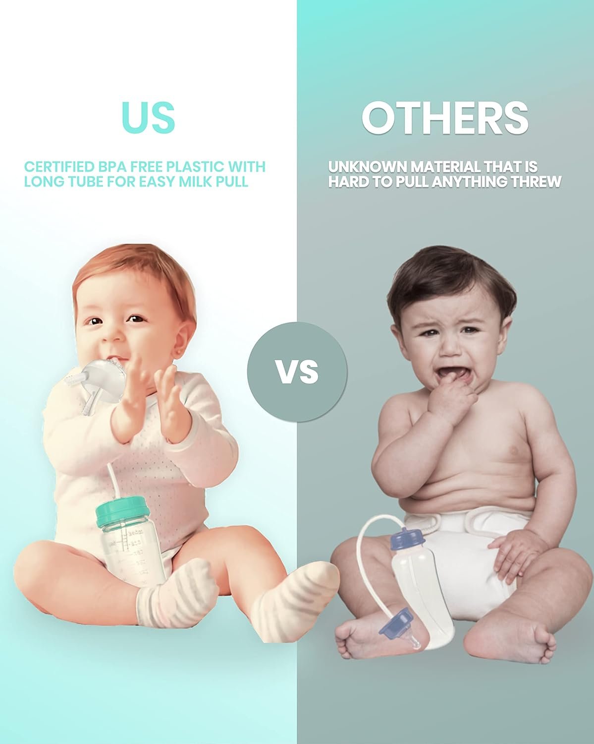 TidyFriend Self Feeding Baby Bottle 8oz Bottle Holder for Baby - 2 Pack Baby Bottle with Straw, Anti Colic, for Convenient Feeding (Green) - Image 3