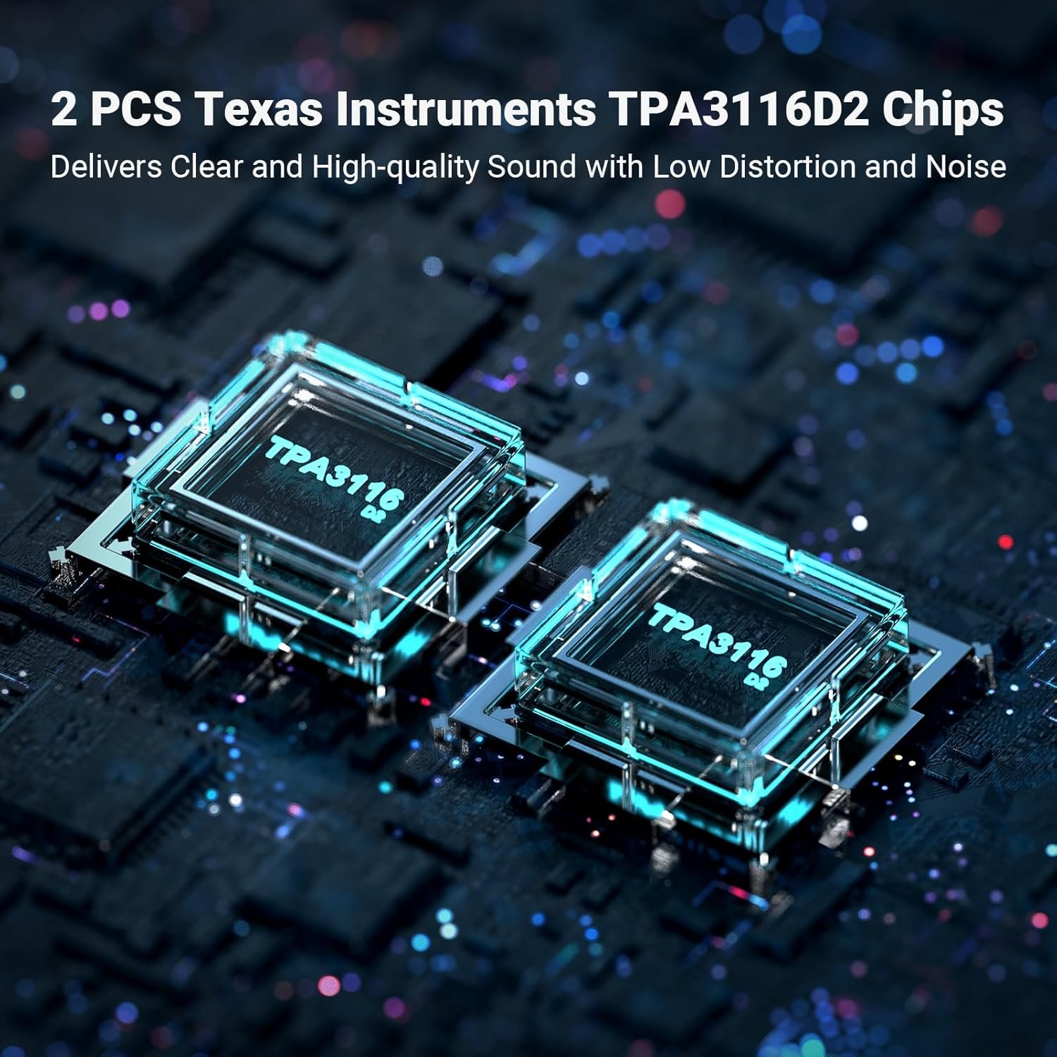 Fosi Audio BT20A Bluetooth Stereo Amplifier, 2 Channel Home Audio Component Amplifiers for Passive Speakers, Mini Class D Amp Receiver 200W for Indoor/Outdoor/Garage/Ceiling/Bookshelf Speaker - Image 5