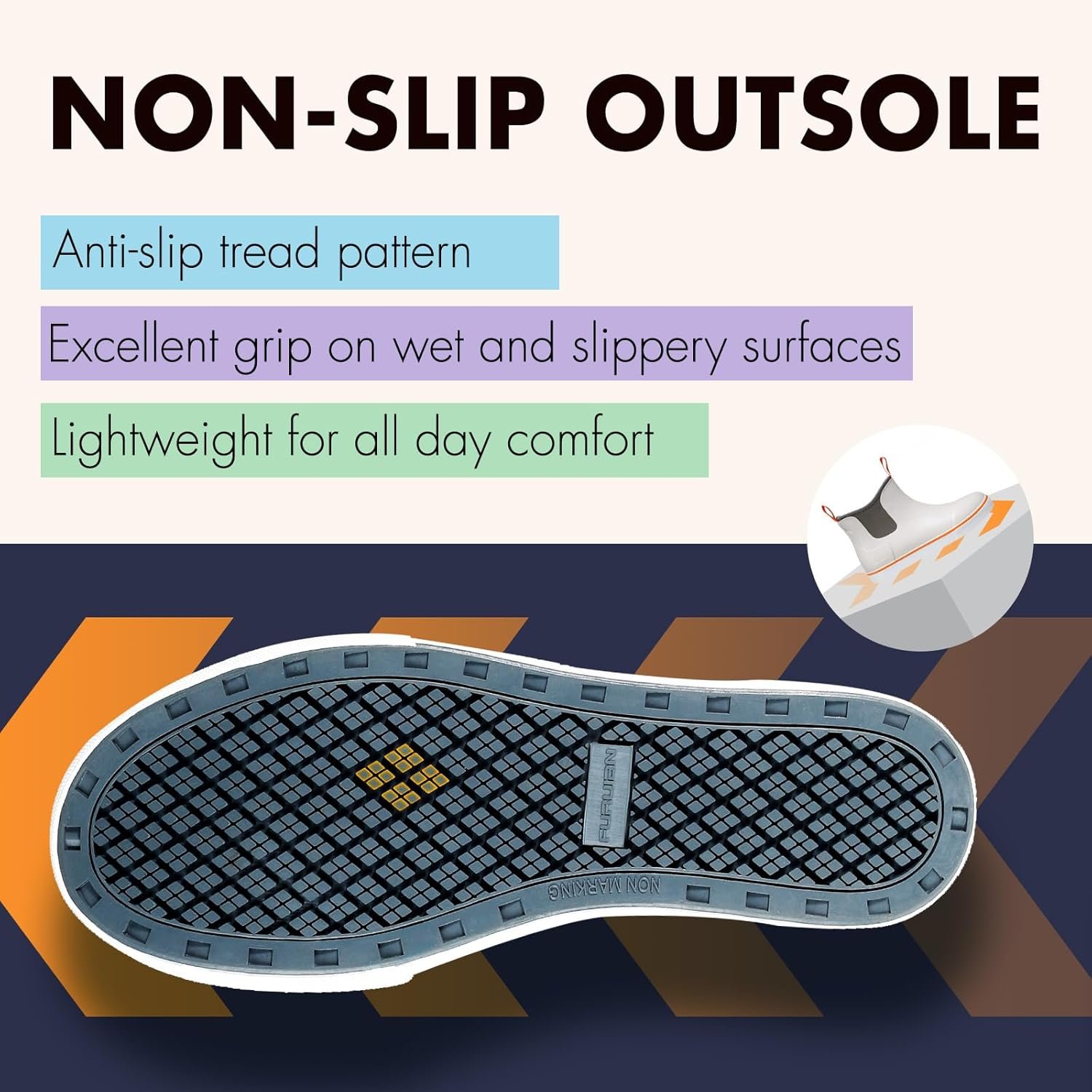 Women's Deck Boots Ankle Rain Boots Fishing Boots Rubber Waterproof Slip-Resistant Outdoor Work Shoes - Image 4