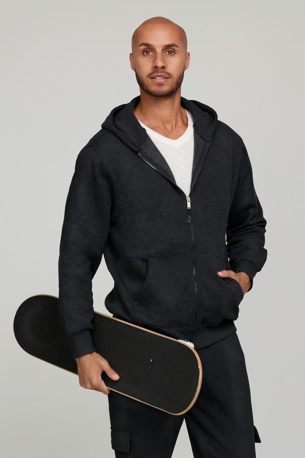 PURE CHAMP 3 Pack Fleece Hoodies for Men Long Sleeve Essentials Hoodie Cotton Active Athletic Workout Sweatshirts for Men - Image 4