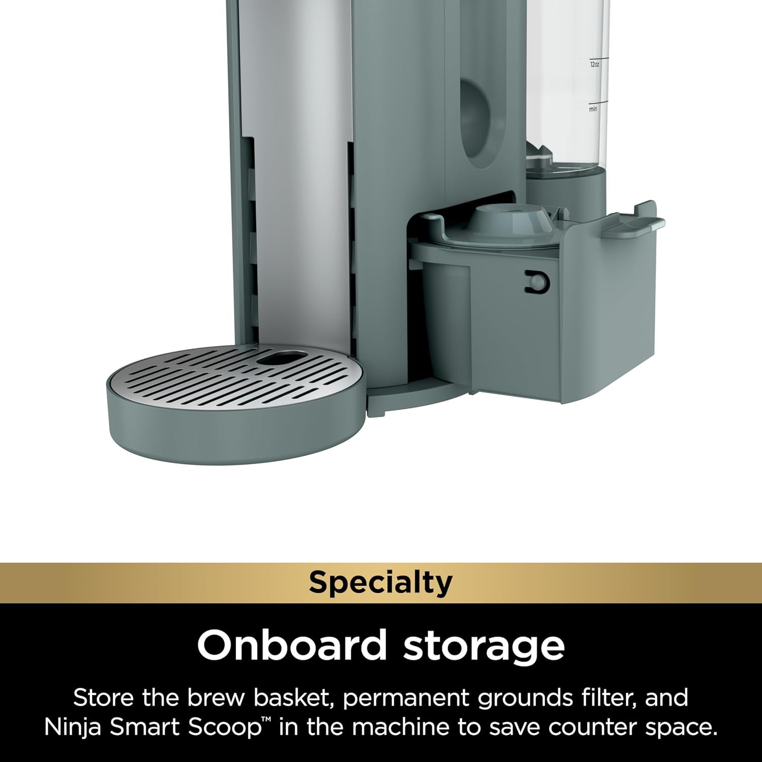 Ninja Pods & Grounds Specialty Single-Serve Coffee Maker, K-Cup Pod Compatible, Built-In Milk Frother, 6-oz. Cup to 24-oz. Travel Mug Sizes, Iced Coffee Maker, 1550 watts, Sage Green, PB051SG - Image 10