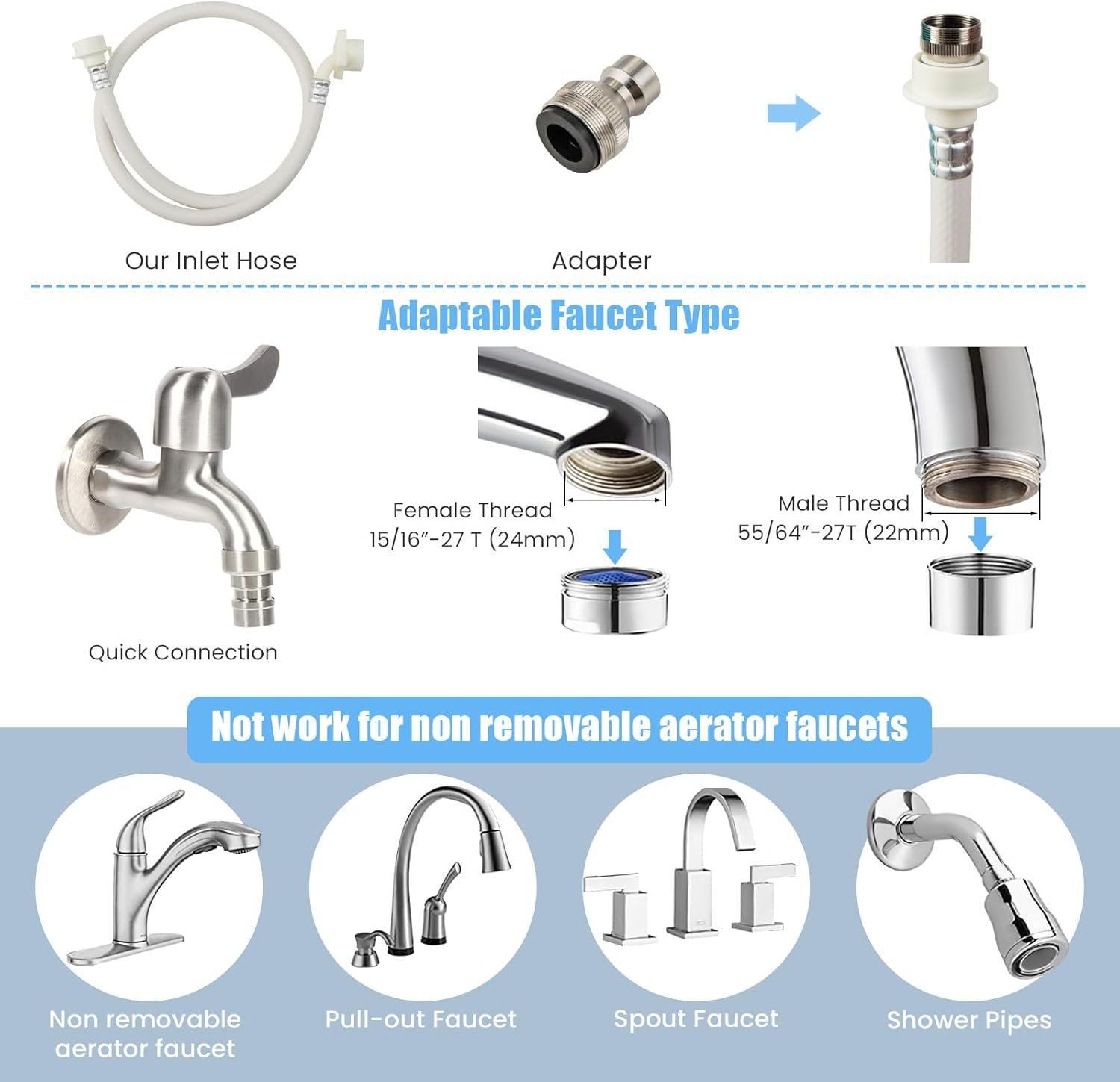 Giantex Full-Automatic Washing Machine Portable Compact 1.34 Cu.ft Laundry Washer Spin with Drain Pump, 10 programs 8 Water Level Selections with LED Display 12 Lbs Capacity - Image 9