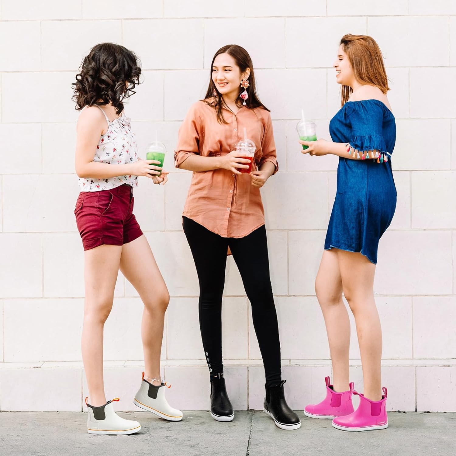 Women's Deck Boots Ankle Rain Boots Fishing Boots Rubber Waterproof Slip-Resistant Outdoor Work Shoes - Image 6