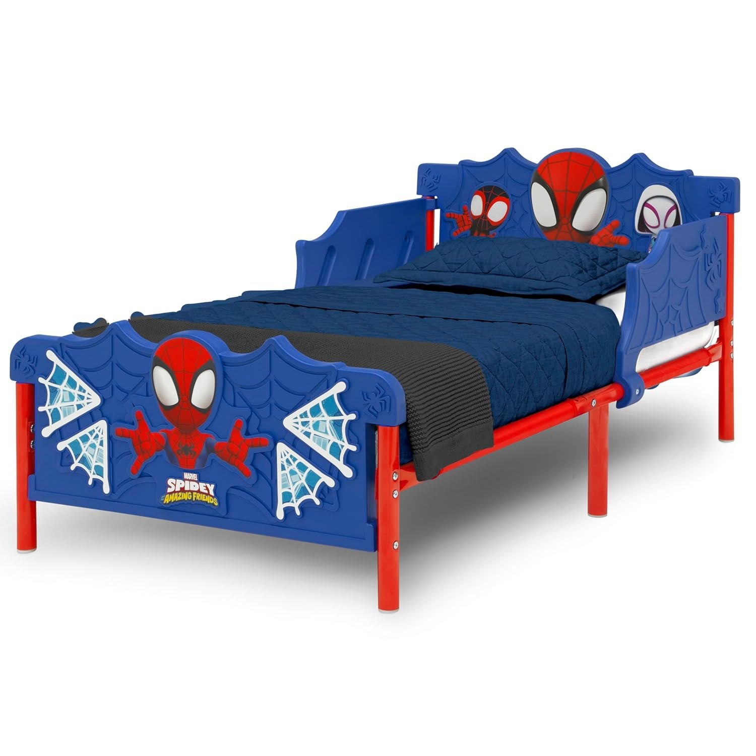 Delta Children Spidey and His Amazing Friends 3D Toddler Bed, Blue - Image 7