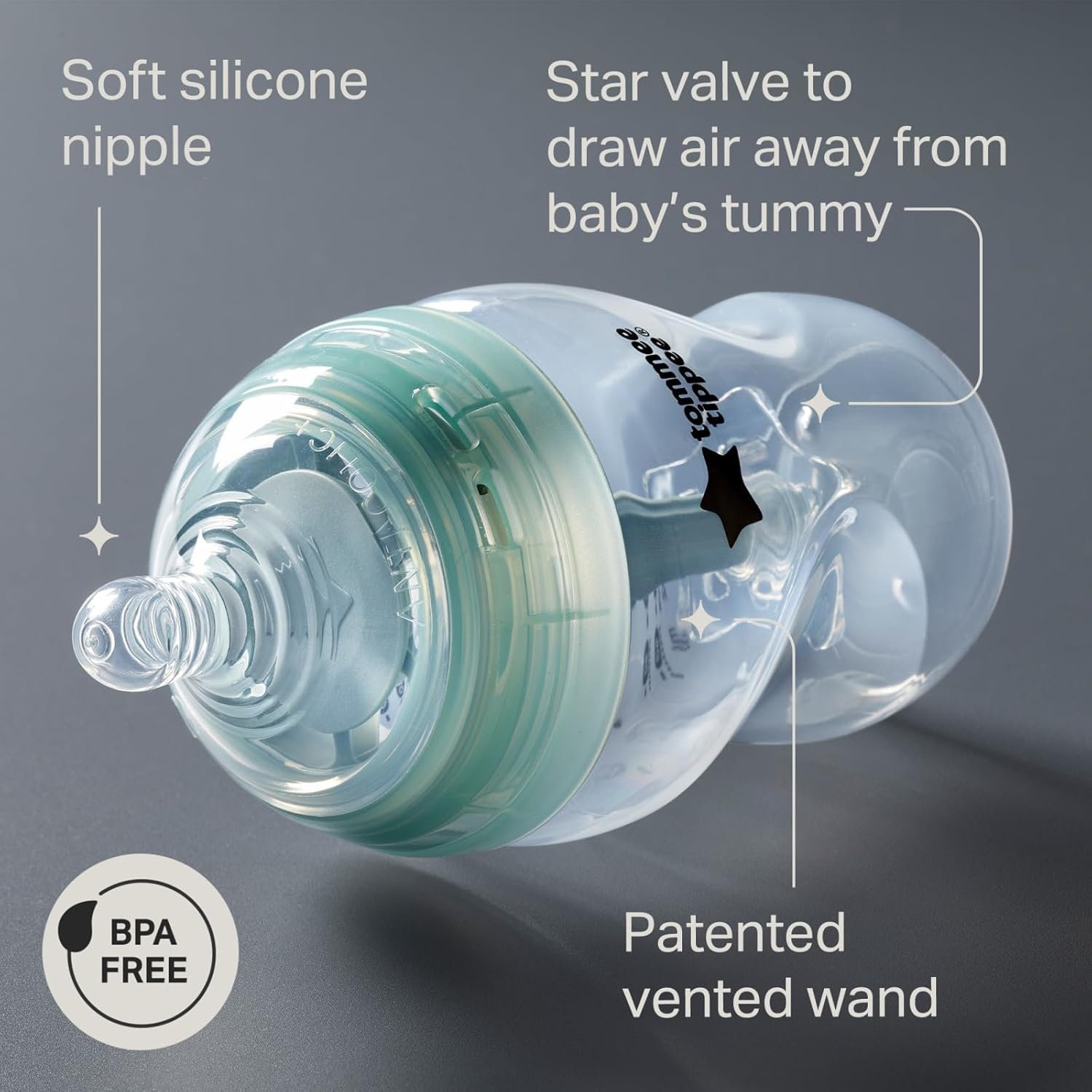 Tommee Tippee Advanced Anti-Colic Ready for Baby BPA Free 14 Piece Set, 5oz & 9oz Bottles, Slow & Medium Flow Nipples, 0-6 Month Pacifiers, Includes Travel Bottle Warmer & Removable Bottle Handles - Image 4