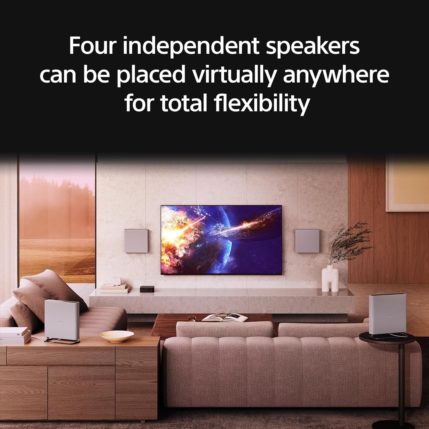 Sony BRAVIA Theater Quad 16-Speaker Home Theater Audio System with 4 Wireless Speakers, 360 Spatial Sound Mapping, Dolby Atmos/DTS:X Support, Room Calibration (HT-A9M2) - Image 10