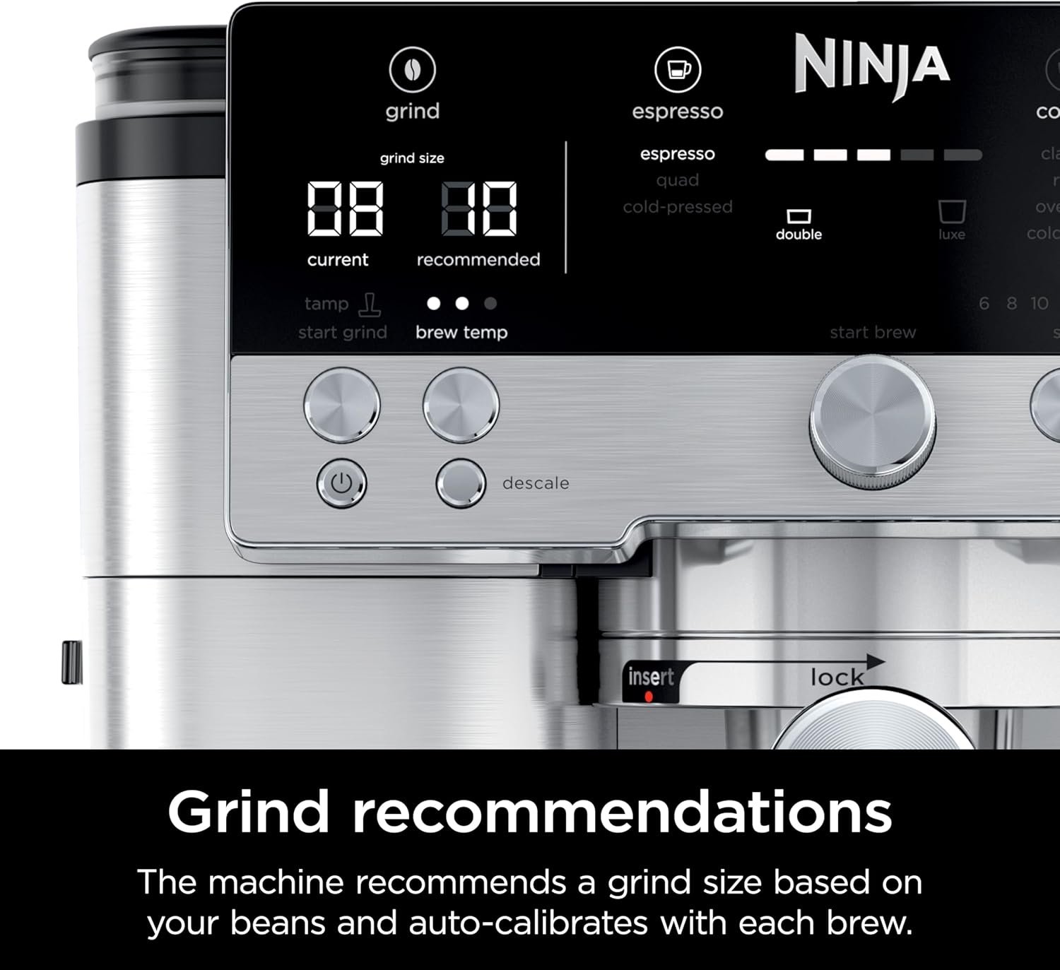 Ninja Espresso Machine, Luxe Café Premier Series, Drip Coffee Maker and Rapid Cold Brew, Integrated Grinder, Assisted Tamper, Hands-Free Frother, for Cappuccinos and Lattes, Dairy or Non-Dairy, ES601 - Image 5