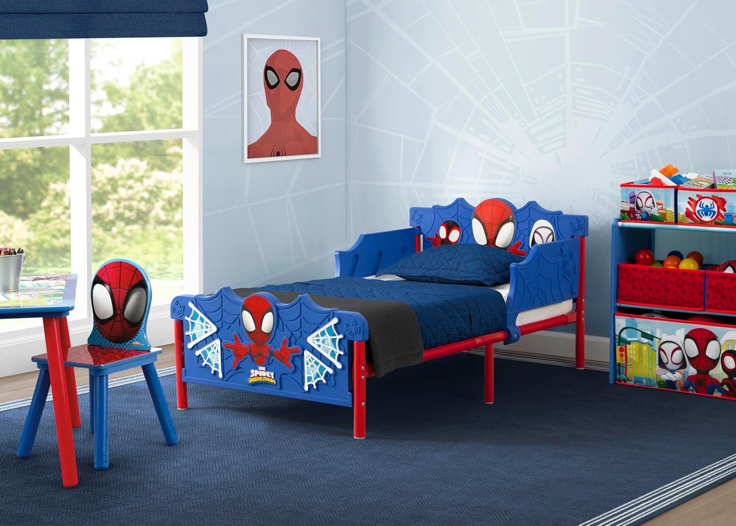 Delta Children Spidey and His Amazing Friends 3D Toddler Bed, Blue - Image 5