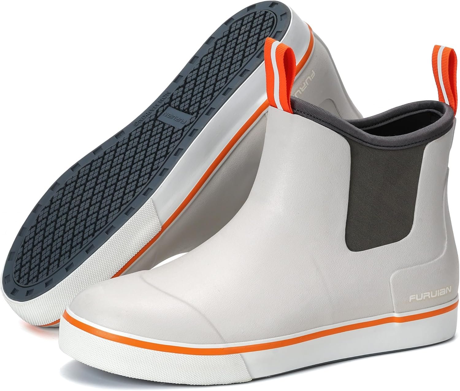 Women's Deck Boots Ankle Rain Boots Fishing Boots Rubber Waterproof Slip-Resistant Outdoor Work Shoes - Image 2