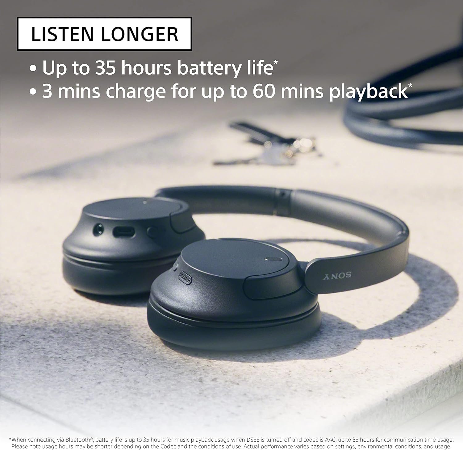 Sony WH-CH720N Noise Canceling Wireless Headphones Bluetooth Over The Ear Headset with Microphone and Alexa Built-in, Black New - Image 6