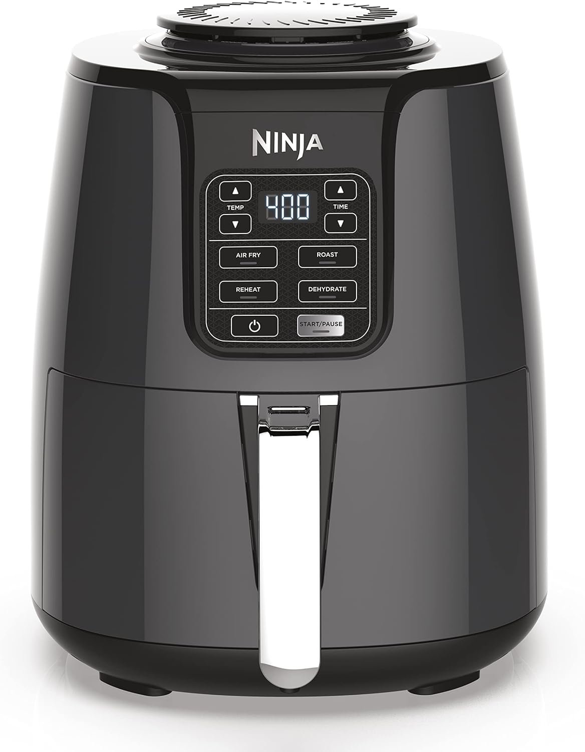 Ninja Air Fryer, Roast, Bake, Air Fry, Roast, Broil, Reheats, & Dehydrates, 4-in-1, Fries, Frozen Food, Veggies, and Juicy Meat, Less Oil, Easy Meals, Healthy Meals, Compact, 4 QT, Grey, AF101 - Image 2