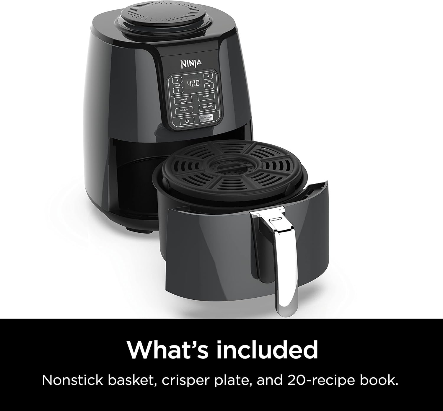 Ninja Air Fryer, Roast, Bake, Air Fry, Roast, Broil, Reheats, & Dehydrates, 4-in-1, Fries, Frozen Food, Veggies, and Juicy Meat, Less Oil, Easy Meals, Healthy Meals, Compact, 4 QT, Grey, AF101 - Image 9