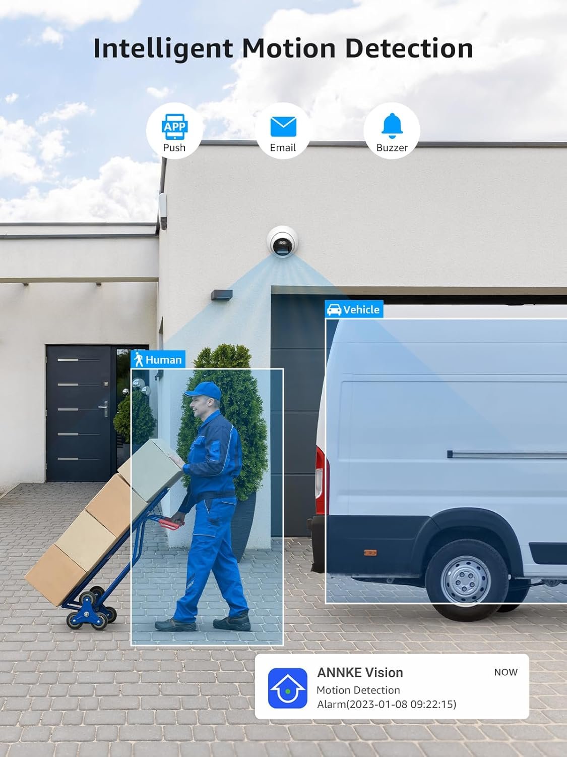 ANNKE 4K PoE Security Camera System with Audio Recording, 8 Channel 12MP H.265+ NVR with 4Pcs 8MP IP Turret Cams, Wide-Angle, IP67 Waterproof, Smart Dual Light, AI Human&Vehicle Detection(2TB HDD) - Image 5