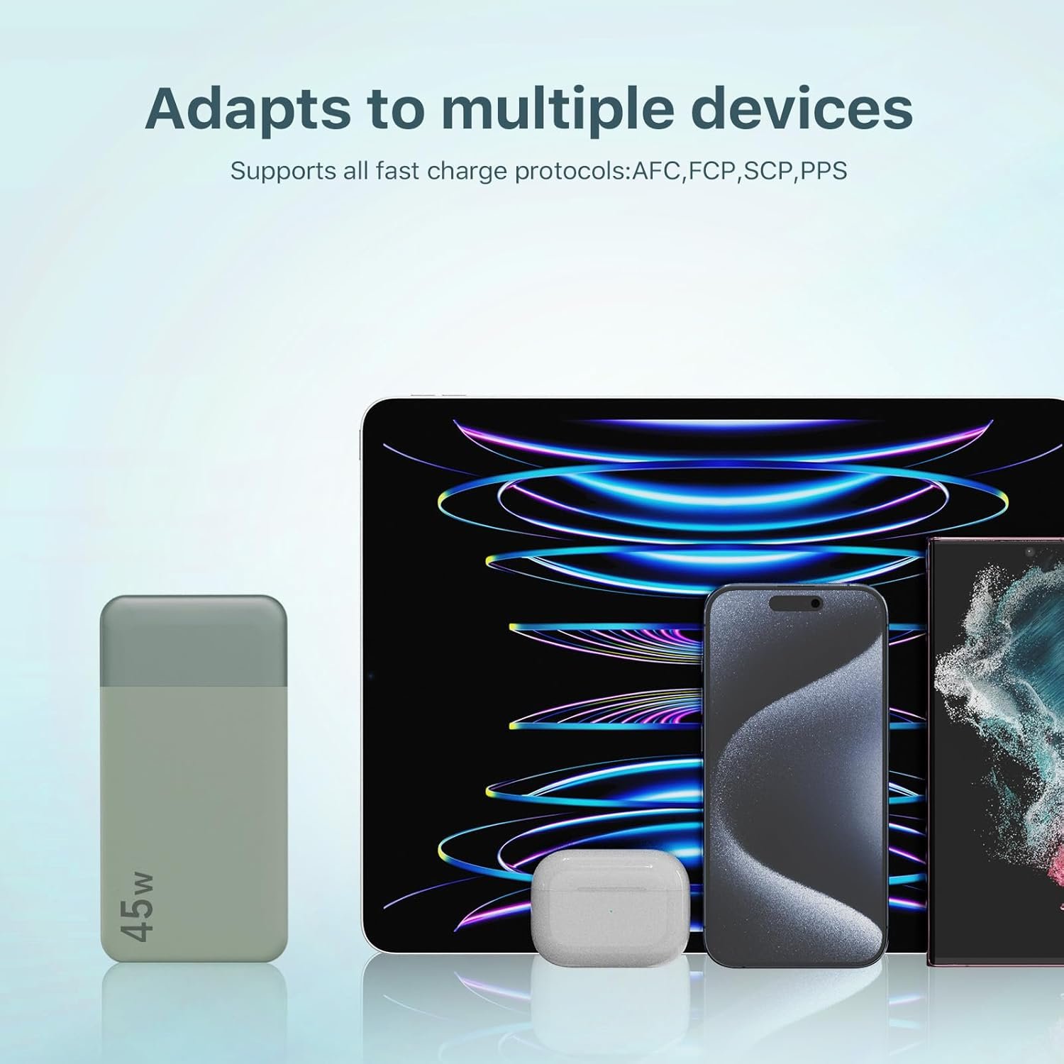 NOBIS Portable Charger, 20000mAh Power Bank, 45W Power Bank Fast Charging, Battery Pack with C to C Cable, Battery Bank with Digital Display for iPhone Android Laptop etc(Green) - Image 10