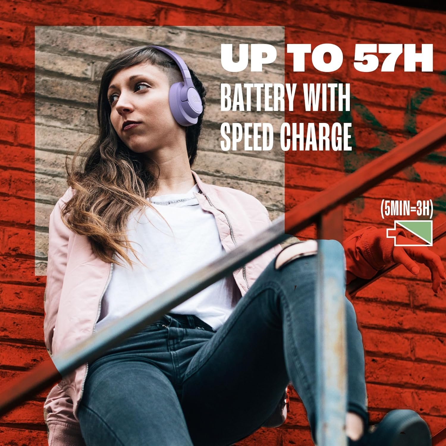 JBL Tune 720BT - Wireless Over-Ear Headphones with JBL Pure Bass Sound, Bluetooth 5.3, Up to 76H Battery Life and Speed Charge, Lightweight, Comfortable and Foldable Design (Black) - Image 6