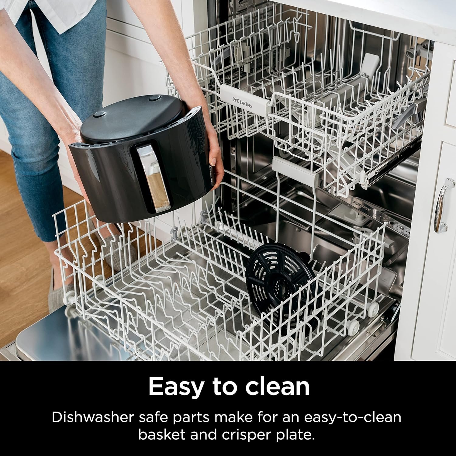 Ninja Air Fryer, Roast, Bake, Air Fry, Roast, Broil, Reheats, & Dehydrates, 4-in-1, Fries, Frozen Food, Veggies, and Juicy Meat, Less Oil, Easy Meals, Healthy Meals, Compact, 4 QT, Grey, AF101 - Image 8